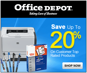 Save 20% at Office Depot